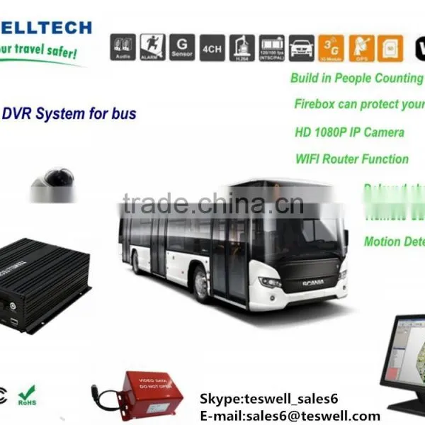 12 Channel 960H D1 HDD Mobile DVR 3g 4g Vehicle Blackbox photo-2
