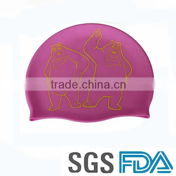 Factory Price Unisex Customize Logo Silastic Promotional Swimming Caps photo-5