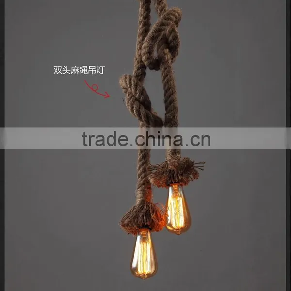 Retro DIY Art Hemp Rope Pendant Light 250cm Creative Art Chandelier E27 Lamp Length Can be Customized photo-3
