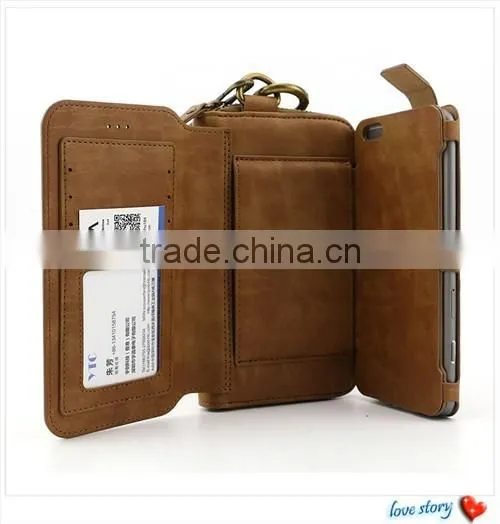Wallet Style Leather Phone Case With Card Slots For Iphone 6 Plus photo-2