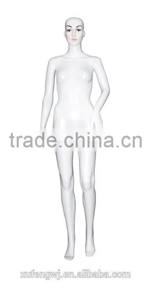 Wholesale White Cosmetic Standing Flexible Plastic Female Mannequins for Apparel