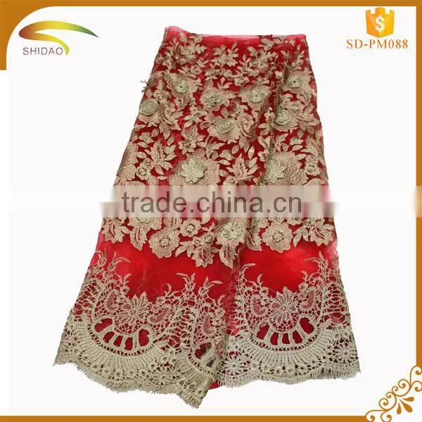 Custom Guangzhou African Lace Softextile Embroidery Lace Fabric Wholesale/stretch Lace Fabric photo-5