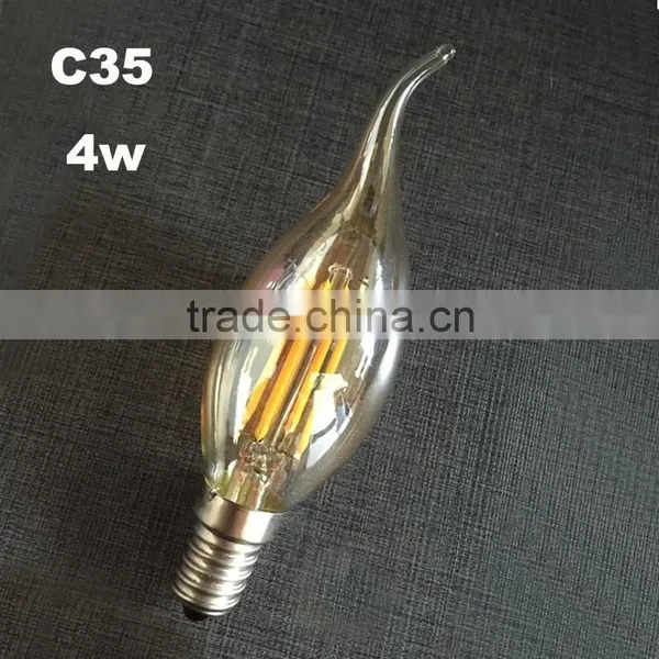 HOT!!! Led Lights C35 Led Filament Candle Bulbs 1W 2W 3W 4W 6W Chandelier C35 Led Glass Bulbs Lights E12 E14 E26 E27 B22 2700K photo-4