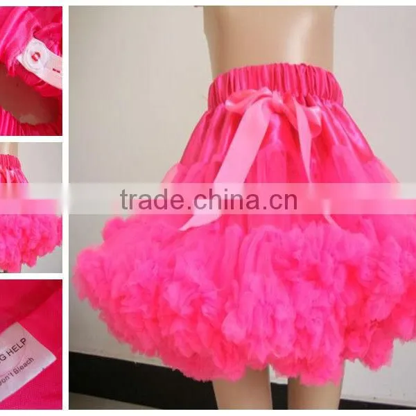 New Arrival !! Fashion Hot Pink Tutu Pettiskirt With Fluffy Ruffle for Girls