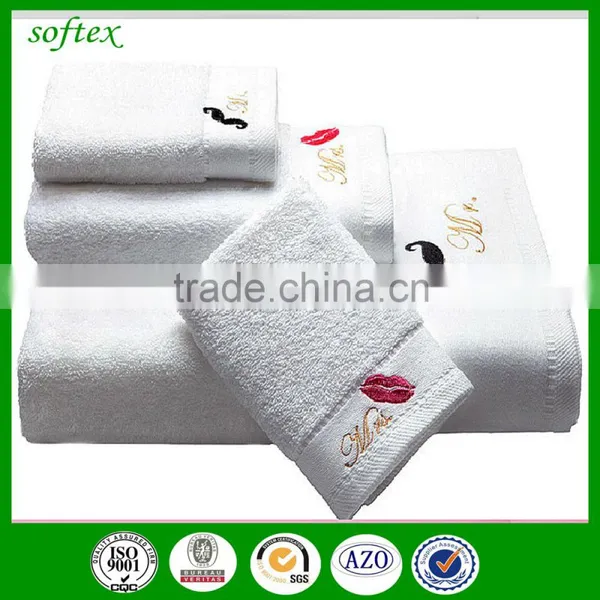 Luxury Hotel Spa Personalized mr and Mrs 100 Cotton Hand Towels photo-2