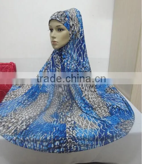 H303 Latest Big Size Print Muslim Hijab,islamic Scarf,pray Hijab photo-3