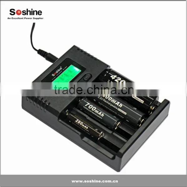 Charger Soshine H4 for 4x 18650, 26650 Rechargeable Batteries photo-4