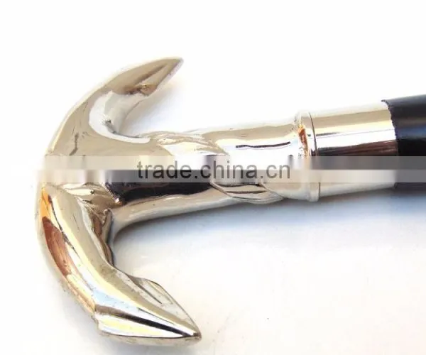 Brass Walking Stick/Antique Brass Walking Stick/Anchor Handle Walking Stick/stylish Walking Stick Wk1112 photo-3