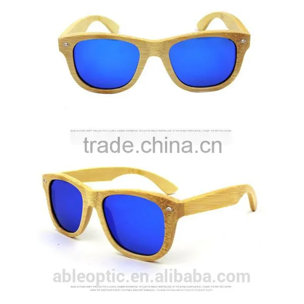 New Fashion 2016 UV400 Mirror Color Lens Custom Design Bamboo Wooden Polarized Sunglasses Sun Glass Supplier's Choice photo-4