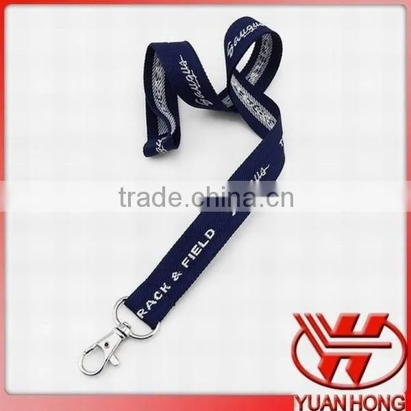 Free Design Metal Hook Woven Logo Lanyards