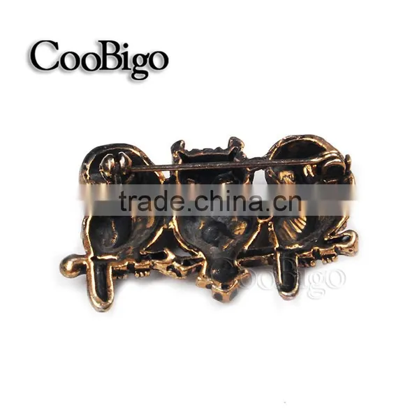 Fashion Jewelry Three Bling Charming OWL Shape Design Brooch Party Promotion Gift Apparel Accessories photo-2