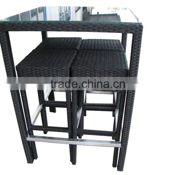 Rattan Garden Furniture Outdoor Bar Table and Chair photo-2