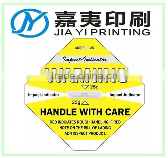 Shockwatch Label Impact Indicator Delivery Label Monitoring Shock Label