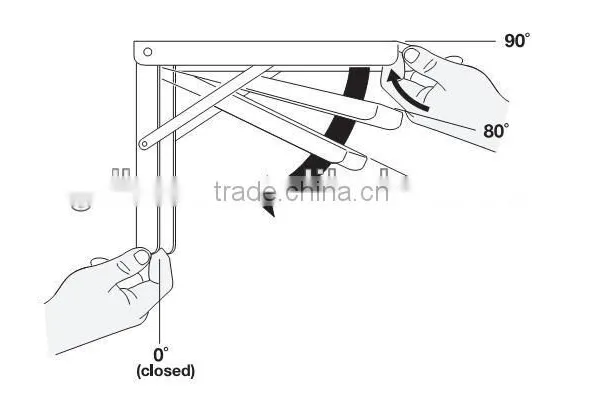 Folding Shelf Bracket,Heavy-duty Storage and Work Surface Applications photo-5