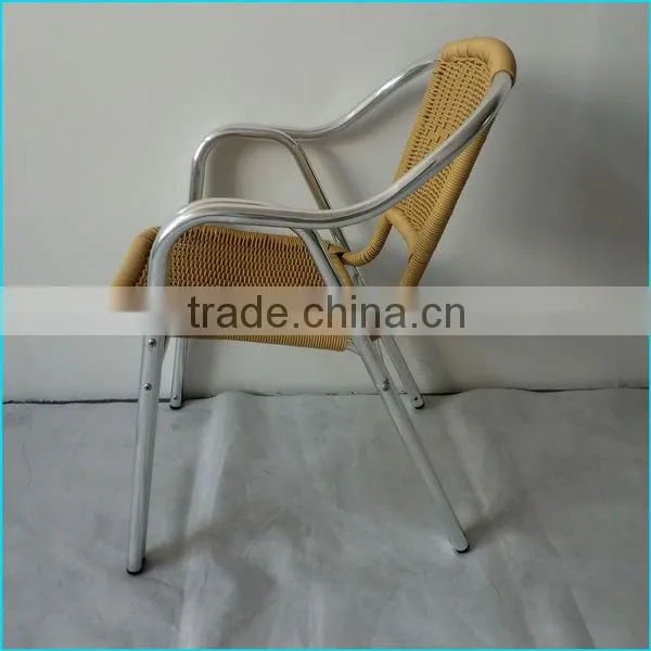 Double Tube Aluminum Rattan Chair photo-3