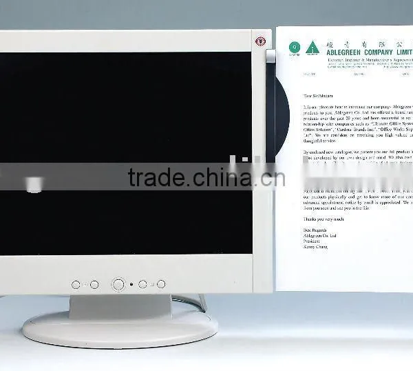 Monitor-Mounted Plastic Copy Holder