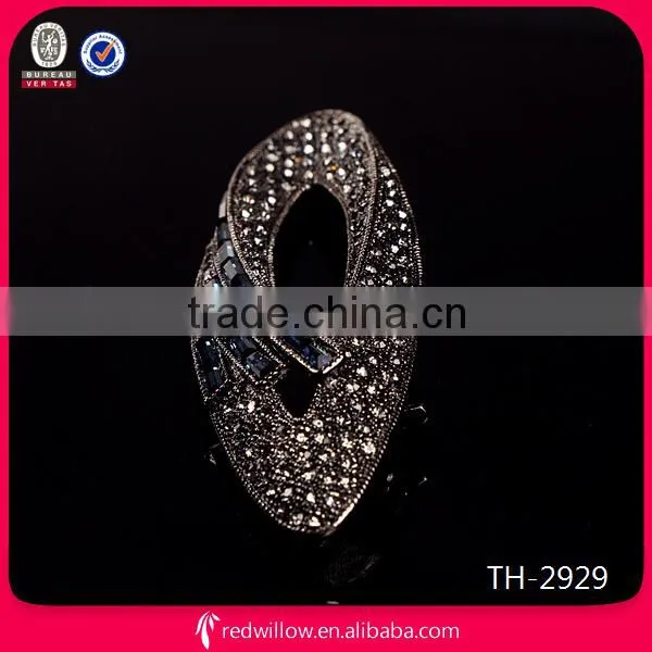 2015 Latest Handmade Mental Fashion Rhinestone Crystal Vintage Brooch Wholesale photo-3