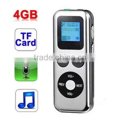 Support Telephone Recording 4GB Digital Voice Recorder Dictaphone MP3 Player With TF Card Slot photo-2