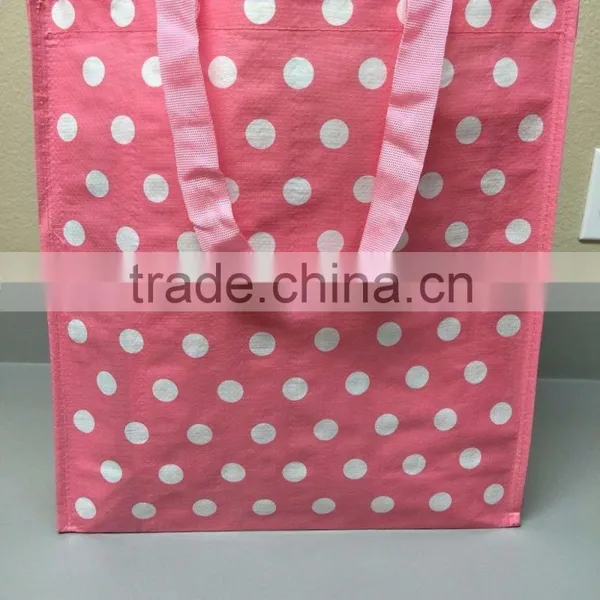 100% Recycle Polka Dot Design Gift Bag Reusable photo-4