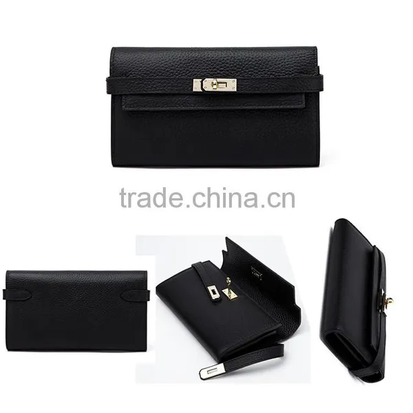 High Quality Long Women Leather Wallet Lady Purse photo-4
