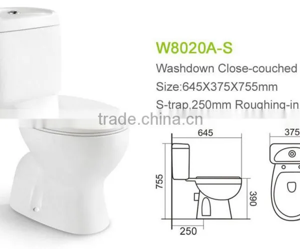 Italian Watersaver Toilet Vertical Outlet photo-2