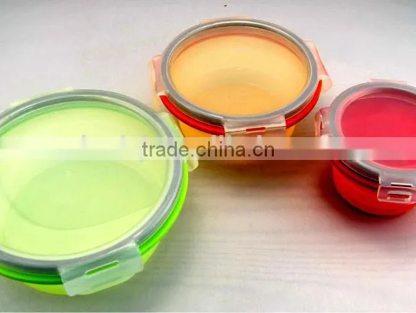 M Size Non-stick Silicone Food Storage Container/collapsible Silicone Container photo-2