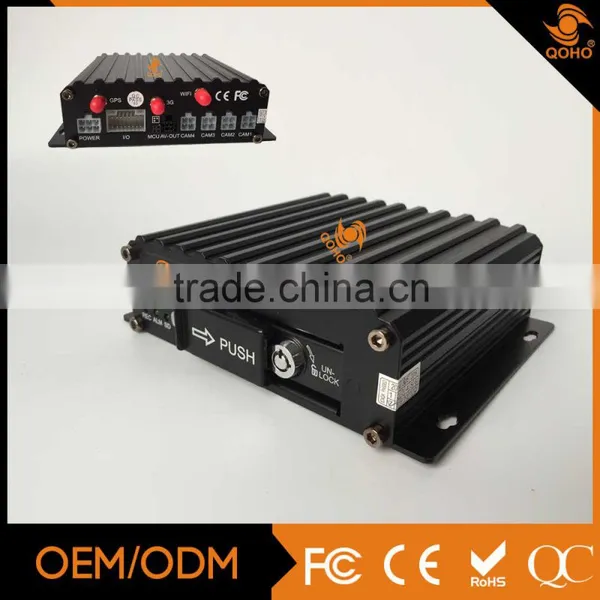 3G DVR With Sim Card 4CH Mobile DVR With GPS Tracker for Bus/ Truck / Taxi Vehicle DVR Remote