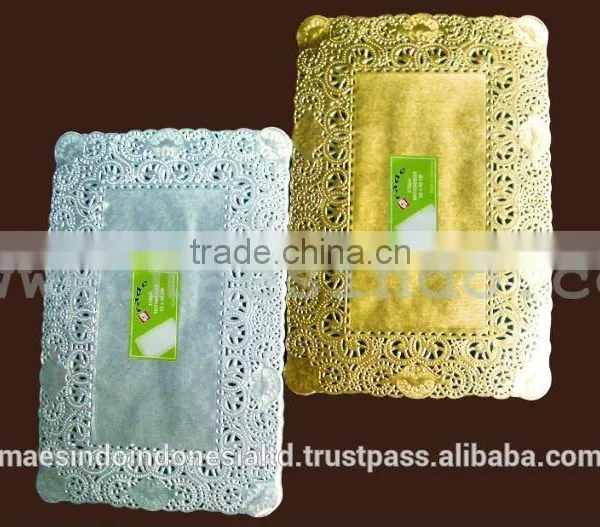 Colored Rectangular Alumunium Foil Paper Doilies