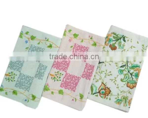 Colorful Flower Print Cotton Terry Hand Towel photo-4