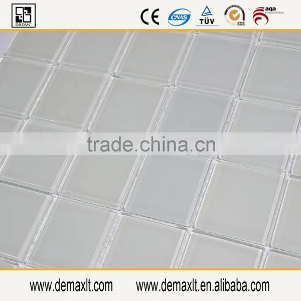 Brick Pearl White Crystal Glass Mosaic Tile for Bar Decoration photo-4