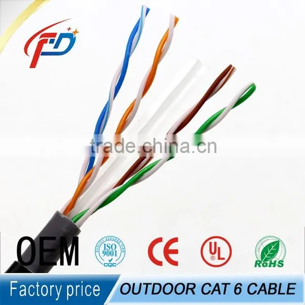 305M Outdoor Waterproof FTP/UTP Cat6 23AWG 4pairs Networking Cable photo-3