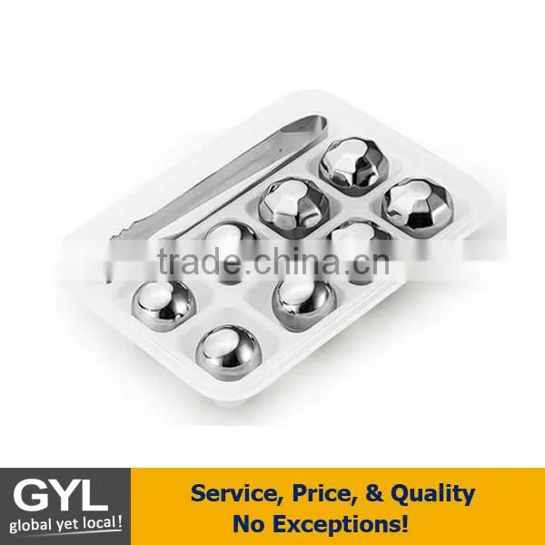 no Melting Stainless Steel Ice Cube, Great for Bars and Family, Laser Logo Ice Cube