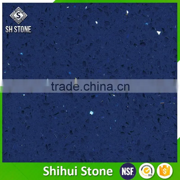 Black Galaxy Quartz Countertop, Black Sparkle Colors Quartz Stone photo-3
