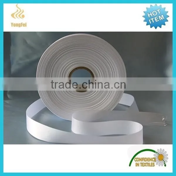 Huzhou Wholesale 100% Polyester Care Label Woven Edged Satin Ribbon photo-3