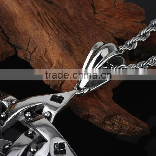 Vintage Jewelry Stainless Steel Fashion Pentagram Pendant photo-4