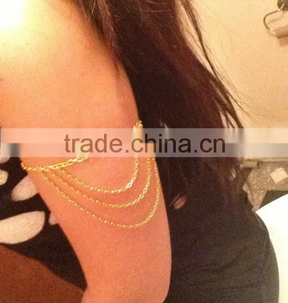 Fashion Macrame Gold New Arm Chain photo-2