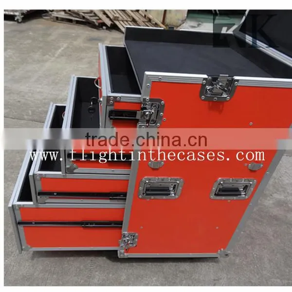 4 Drawer Flight Case Plywood Case Red photo-2