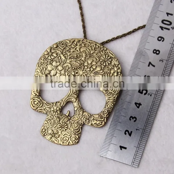 YIWU Jewelry Factory Chain Halloween Skull Head Necklace Fashion Party Dress 2015 New Design Made in China photo-4