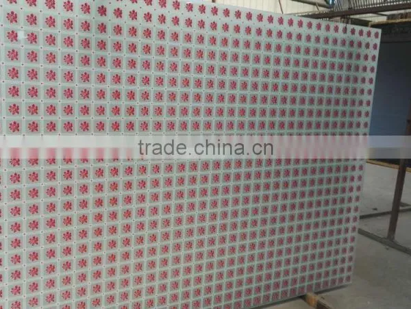 Silk Screen Printed Glass for Door for India Market /six Line Rose photo-2