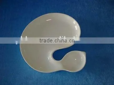 Oval White Dinner Plate,white Porcelain Dinner Square Plates,white Wavy Dinner Plates photo-4