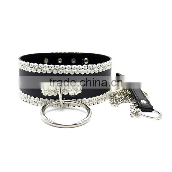 SEX TOYS BONDAGE NECK COLLAR WITH LACE SEX NECK COLLAR FOR SM SEX GAME FEMALE SEX TOYS NECK COLLAR BONDAGE SEX NECK COLLARS photo-2