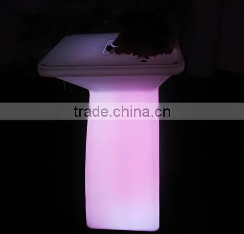 New Design Led Bar Furniture Cocktail Table With Ice Bucket photo-3