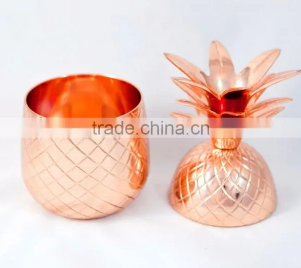 Pineapple Moscow Mule Mug Cup 16oz Pineapple Tumbler Gold Copper Silver photo-5