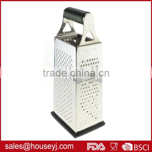 Stainless Steel 4 Side Grater Cheese Grater Vegetable Grater With Soft Grip Handle photo-2