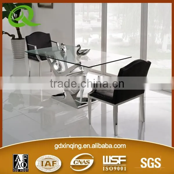 TH299 Modern Tempered Glass Table and Chair Set photo-2