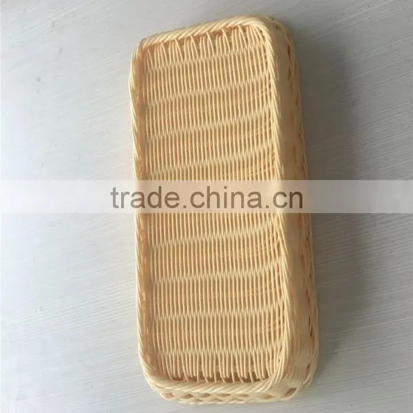 Handmade Cheap Weaving PP Plastic Bread Basket photo-4