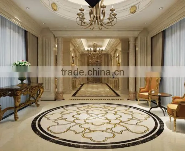 Luxury European Rococo Style Handmade Square Marble Medallion for Villa Floor Decoration BF12-04284c photo-3