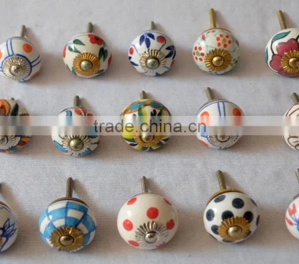 Latest Mix Design Unique Hand Painted Drawer Knobs photo-2