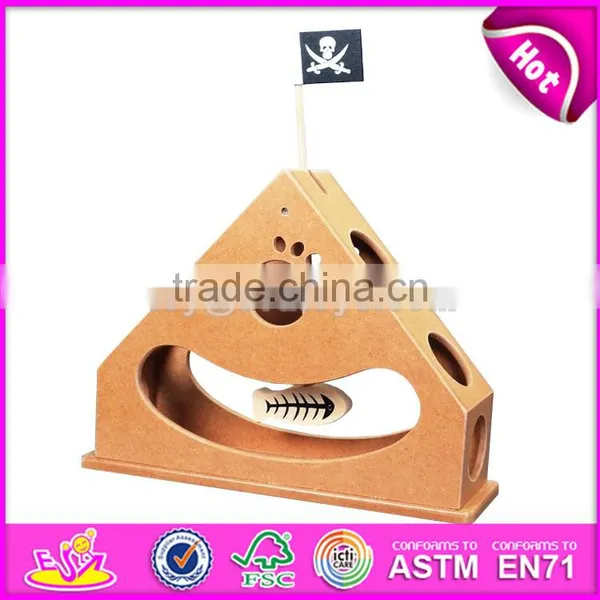 Unique Design Toy Puzzle Box Wooden Cat Toys Best Sale Wooden Interactive Cat Toys for Sale W06F032 photo-6