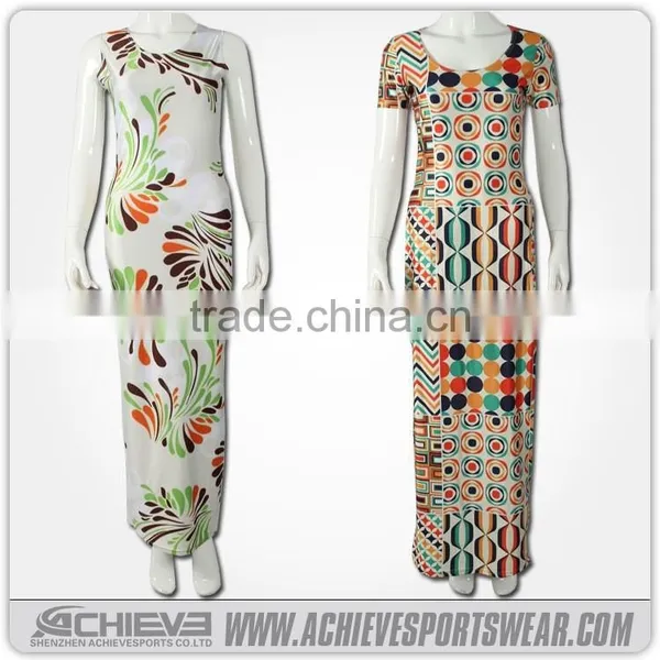 Wholesale Women Sublimation Print Dresses Hot Sale